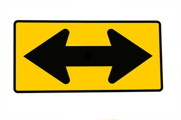 right left arrow sign isolated on white