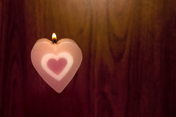 Candles shape heart