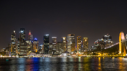 Fototapeta na wymiar Sydney city skyline at night