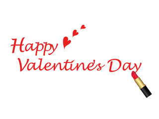 バレンタインの口紅ロゴ