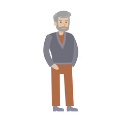 Isolated senior man.