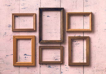 frames on old wall