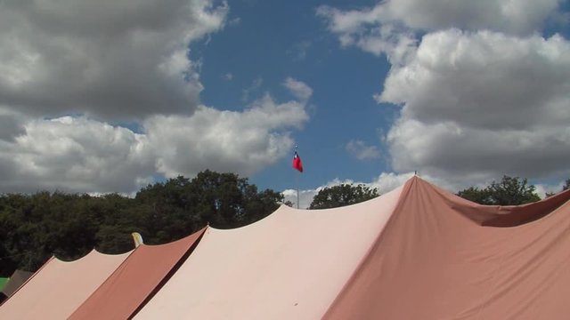 taiwan flag and tents