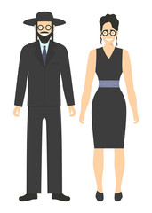 Isolated jewish couple.