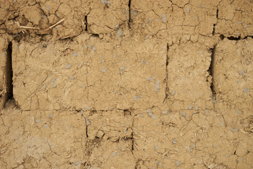 Earthen house's wall background