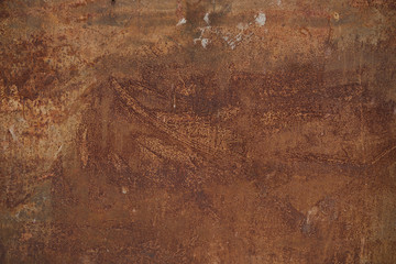 Brown grungy wall. Abstract rusty texture background