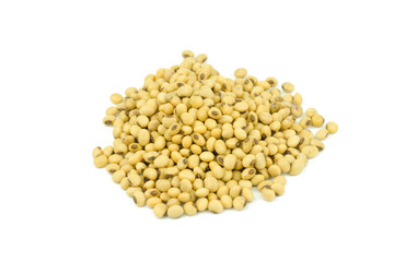 soy beans isolated on white background.