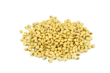 soy beans isolated on white background.