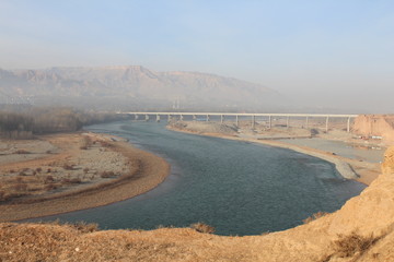 Machu River China Qinghai Province Xunhua County Yellow River Salar Bridge Amdo 中国 青海 循化 黄河 桥 风景