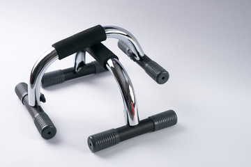 Fitness push up bars on white background