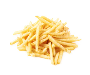 Pile of a french fries isolated