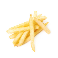 Pile of a french fries isolated