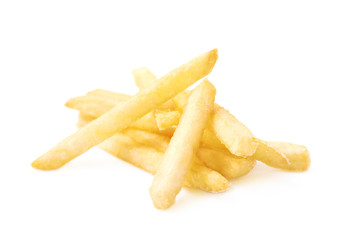 Pile of a french fries isolated