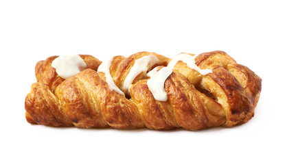 Sweet pastry bun isolated