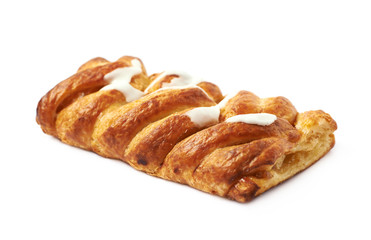 Sweet pastry bun isolated