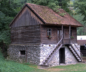 Old traditional wooden house at Romania