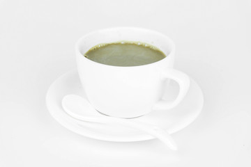 coffee cup on white background.
