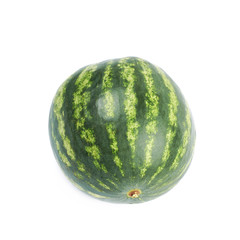 Single whole watermelon isolated
