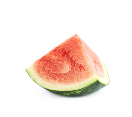 Single watermelon slice isolated