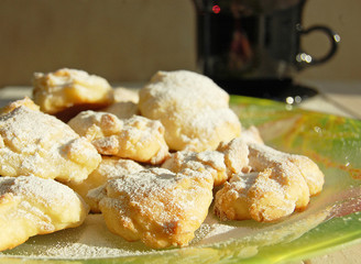 homemade cookies on the plate, homemade cakes