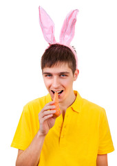Young Man with Rabbit Ears