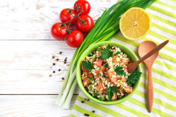 Green salad. Healthy food and vegetarian concept