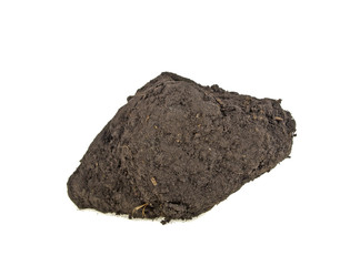 Pile soil isolated on white background