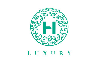 H Letter Logo Luxury.Beauty Cosmetics Logo