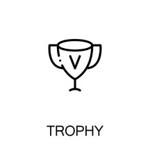 Trophy flat icon