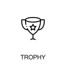 Trophy flat icon