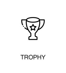 Trophy flat icon