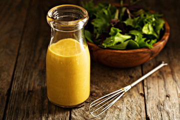 Homemade honey mustard dressing