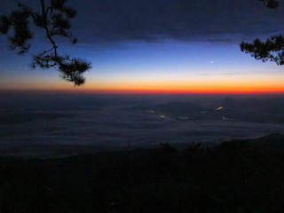 Sun rise Phu Kradueng National Park,Thailand