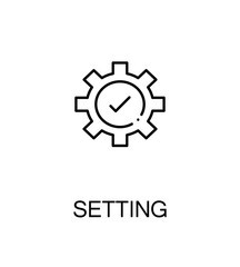 Setting flat icon