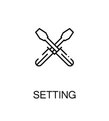 Setting flat icon