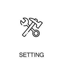 Setting flat icon