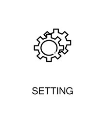 Setting flat icon