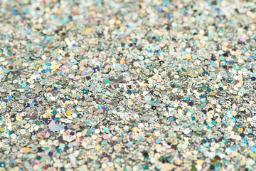 Surface coated with colorful sequins