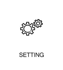Setting flat icon