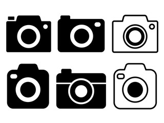 カメラアイコンのイラストセット - obrazy, fototapety, plakaty
