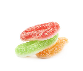 Round jelly candy isolated