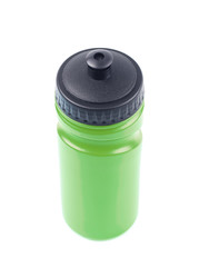 Plastic sport water bottle isolated
