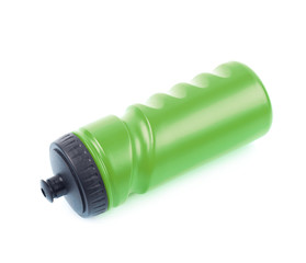 Plastic sport water bottle isolated