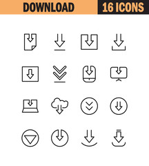 Download flat icon set.