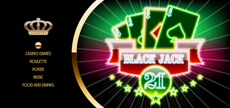 Vector golden vip ticket for night casino event with blackjack