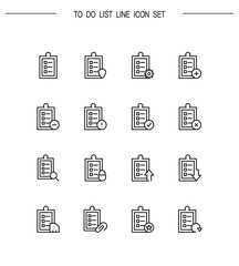 To do list flat icon set.
