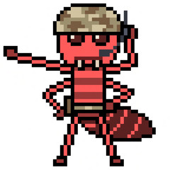 pixel art ant leader