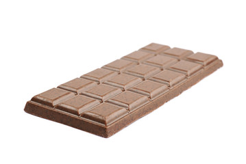Single chocolate bar isolated