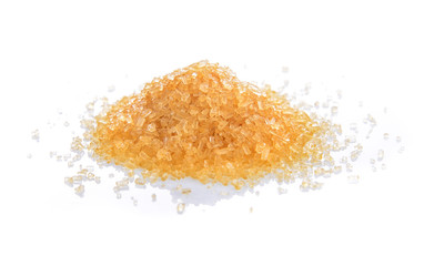 Brown sugar on white background