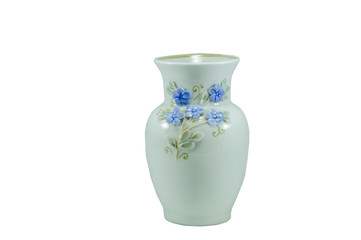 Isolated small porcelain vase.